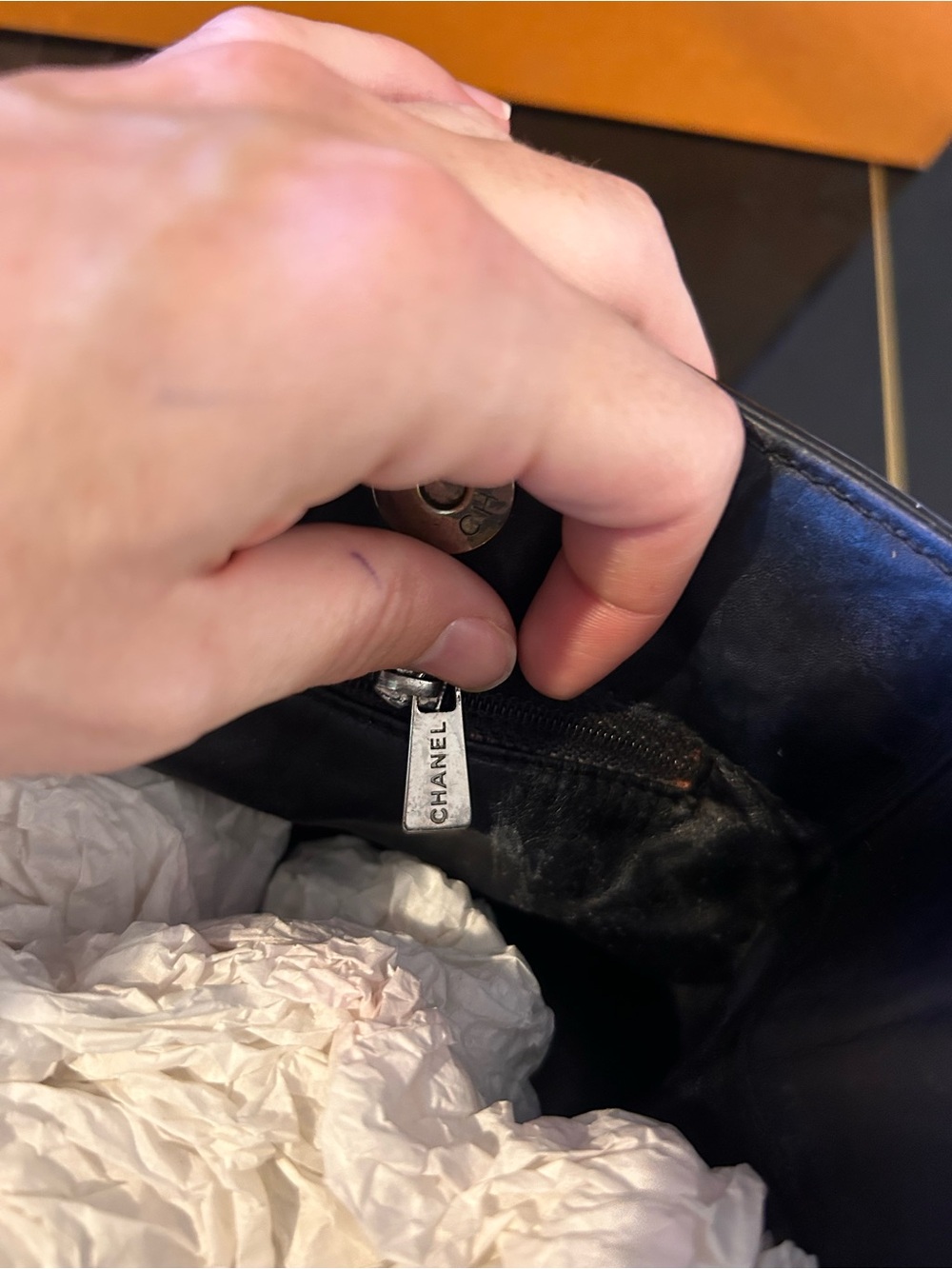 CHANEL Black Quilted Leather Shoulder Tote with Silver Chain - Picture 15 of 16